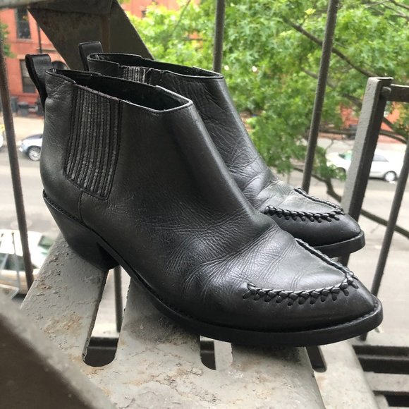 Zimmerman Weekend Boot - Black - Chelsea Western Ankle Boots - size 38 ( US 9 ) - Picture 2 of 10